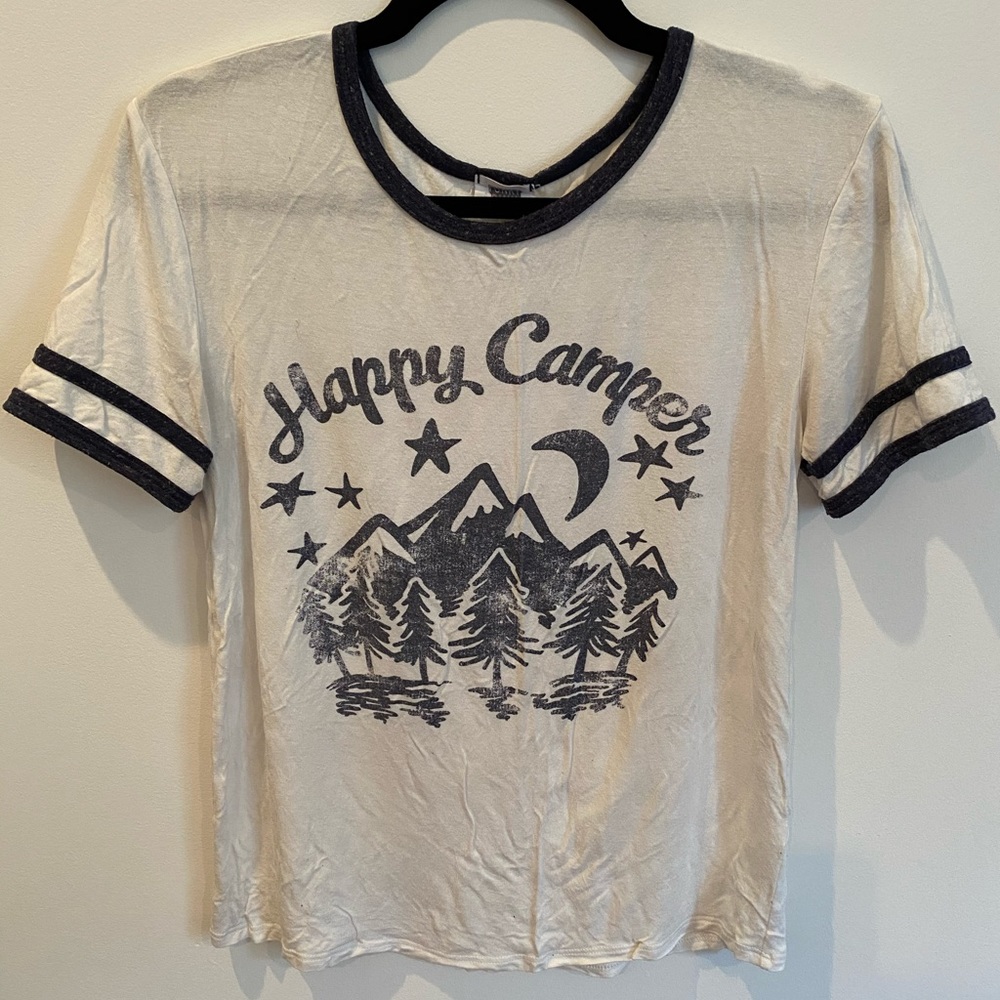 Funky Pink “Happy Camper” Graphic Tee